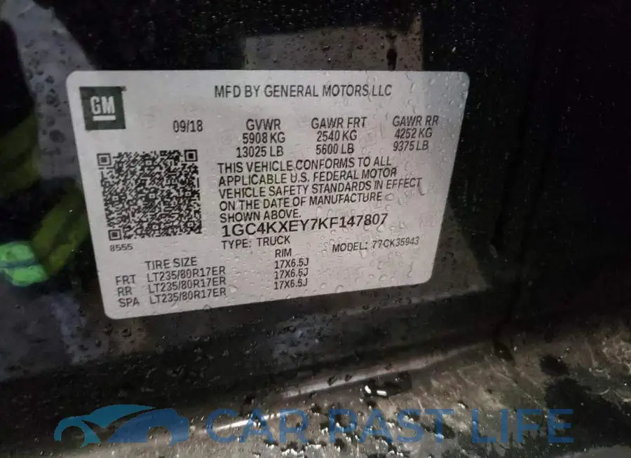 1GC4KXEY7KF147807# 13