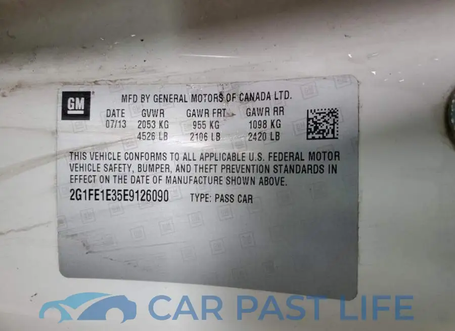 2G1FE1E35E9126090# 12