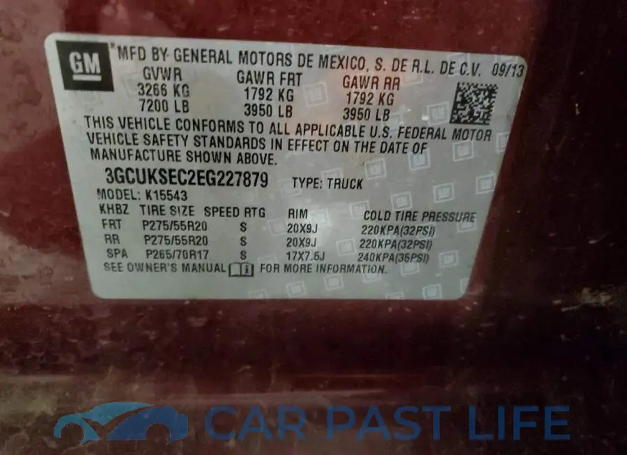 3GCUKSEC2EG227879# 12