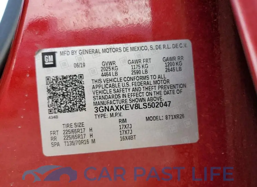 3GNAXKEV8LS502047# 13