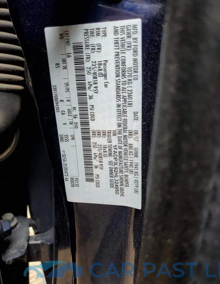 1FADP3L92HL324950# 13