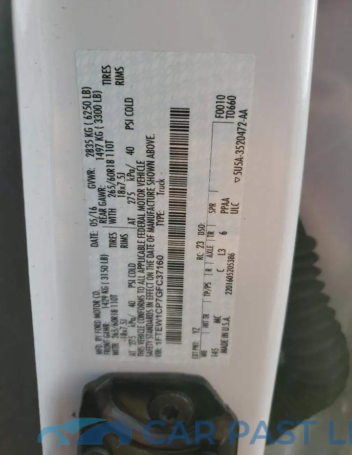 1FTEW1CP7GFC37160# 13