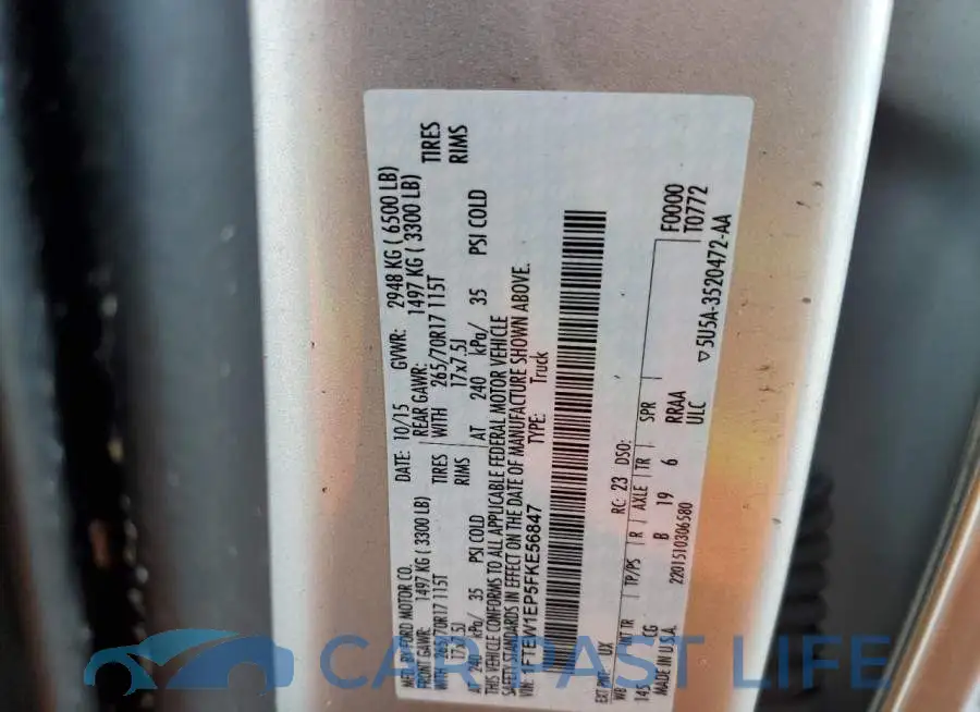 1FTEW1EP5FKE56847# 12