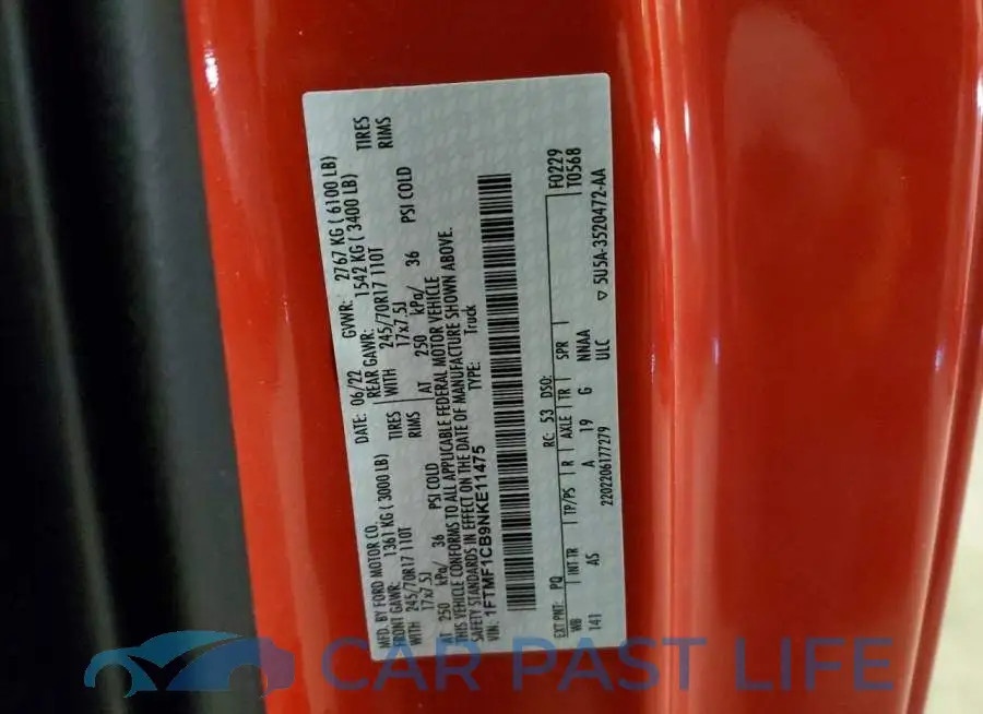 1FTMF1CB9NKE11475# 12