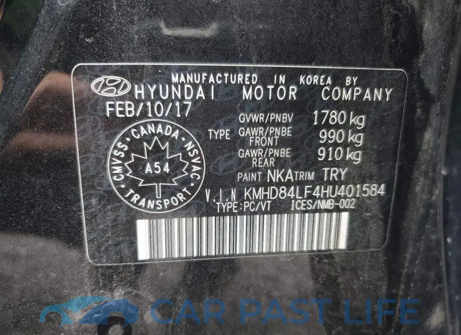 KMHD84LF4HU401584# 12