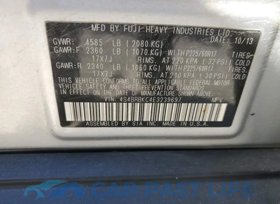 4S4BRBKC4E3239697# 13