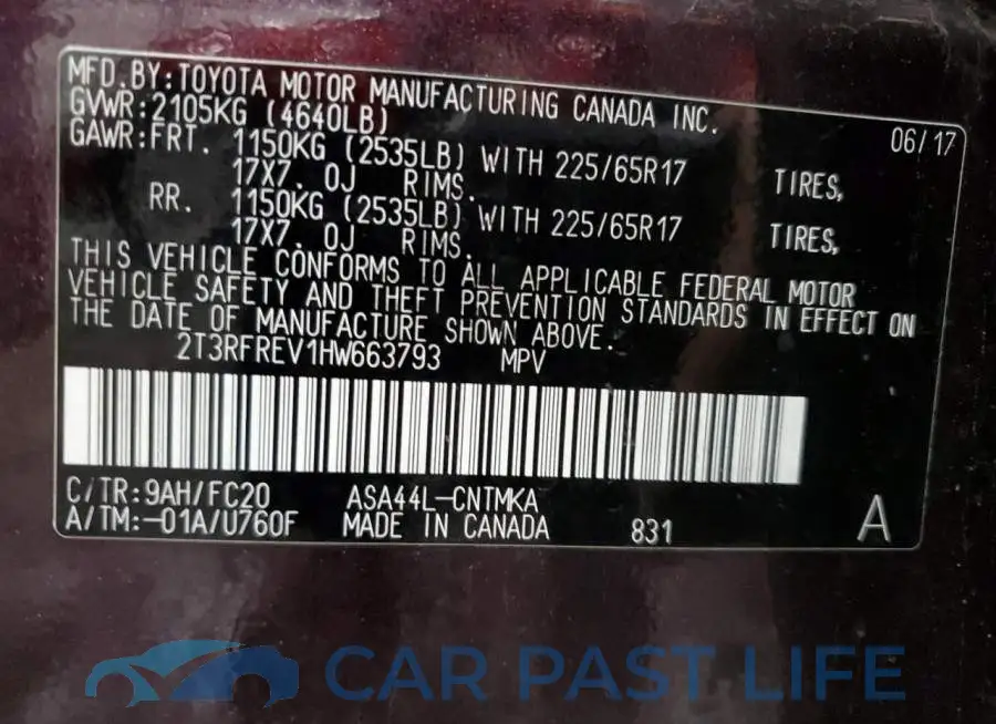 2T3RFREV1HW663793# 13