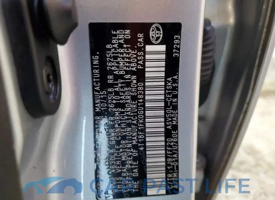 4T1BF1FK0GU148380# 12