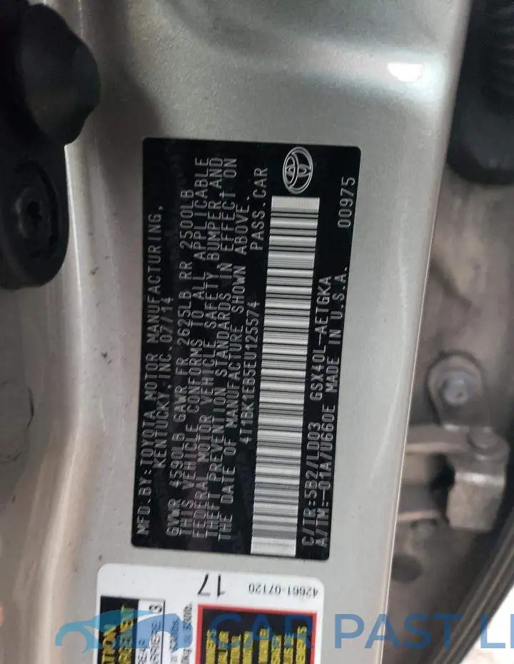 4T1BK1EB5EU125574# 12