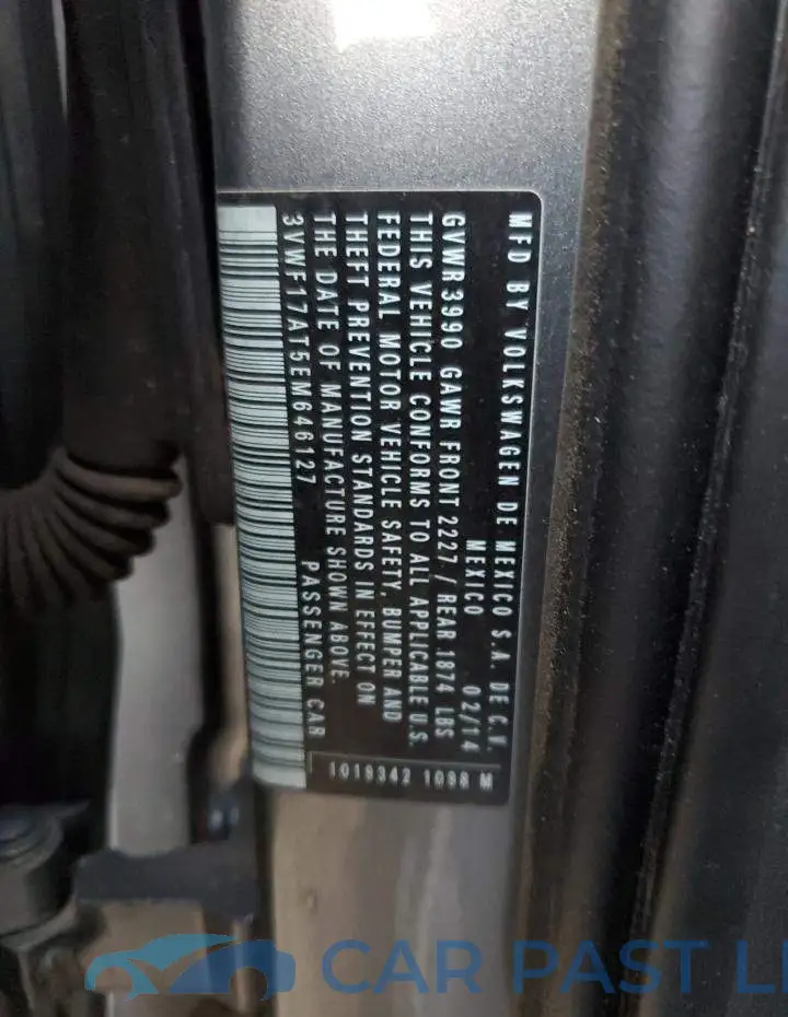 3VWF17AT5EM646127# 12