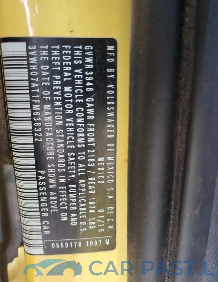 3VWH07AT1FM636322# 12