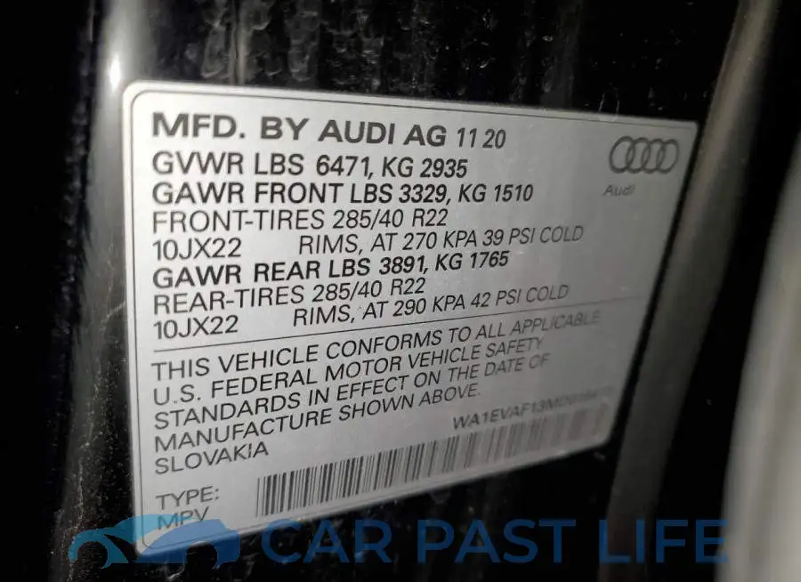 WA1EVAF13MD016473# 13