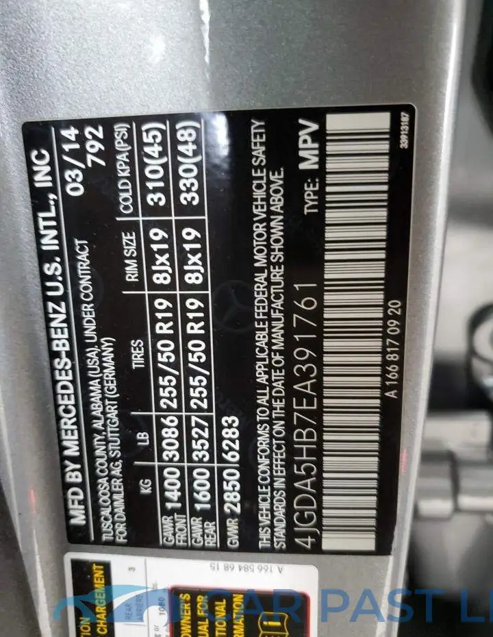 4JGDA5HB7EA391761# 13