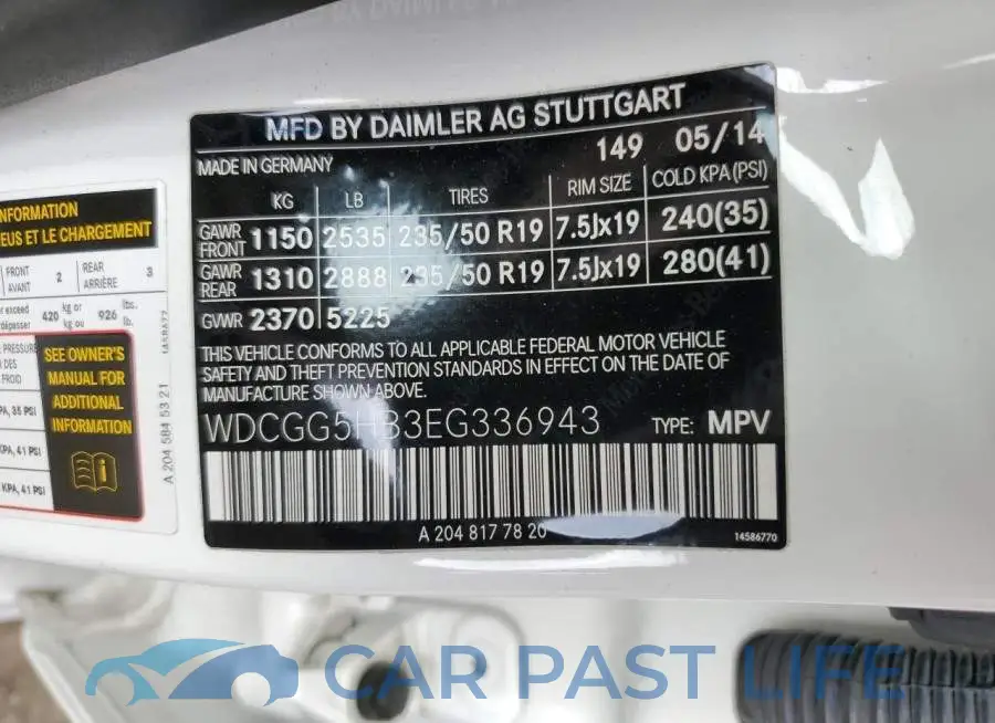 WDCGG5HB3EG336943# 14