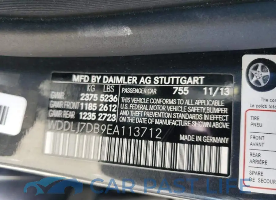 WDDLJ7DB9EA113712# 13