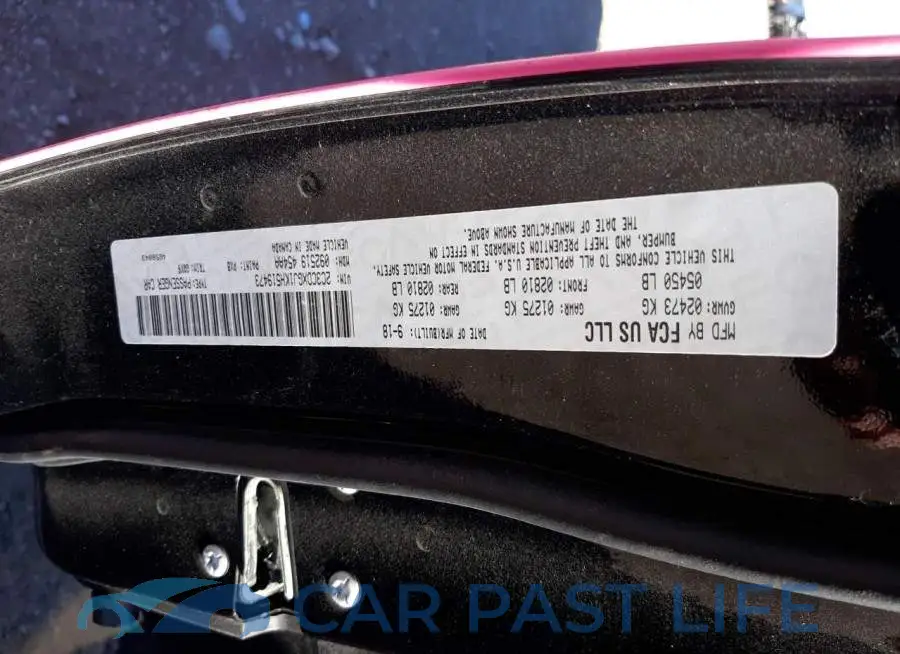 2C3CDXGJ1KH519473# 10