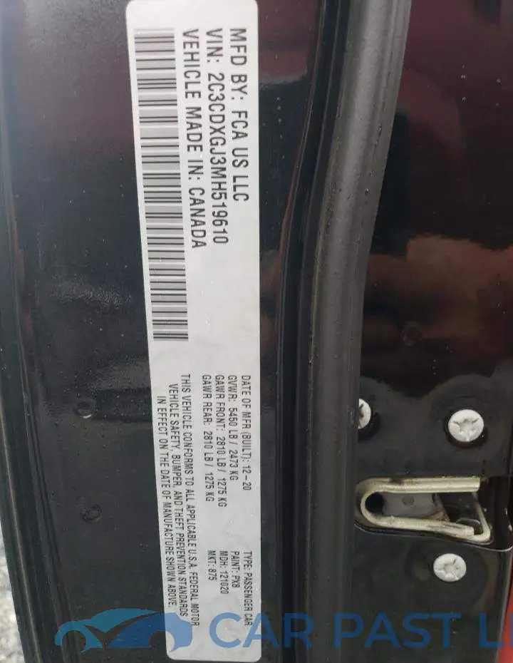 2C3CDXGJ3MH519610# 12
