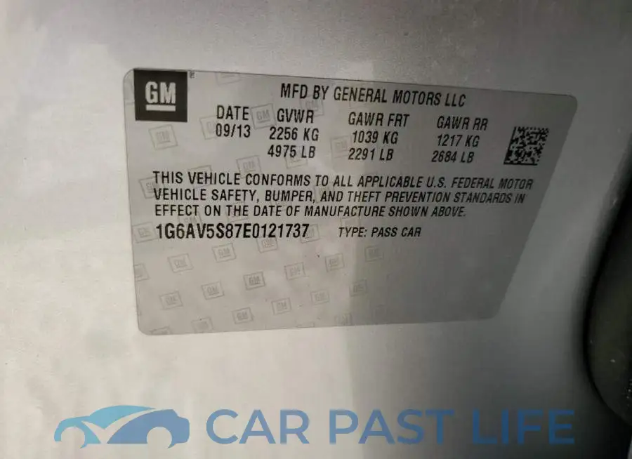 1G6AV5S87E0121737# 12
