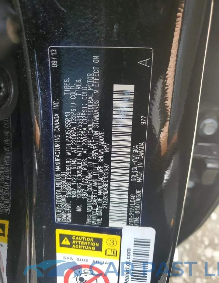 2T2ZK1BA8EC133997# 13