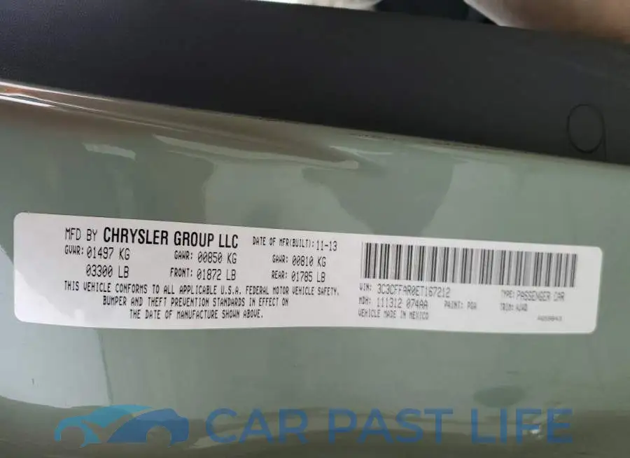 3C3CFFAR0ET167212# 13