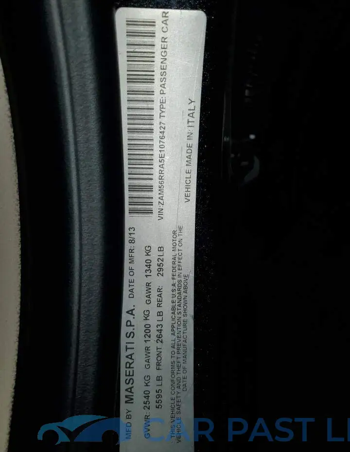 ZAM56RRA5E1076427# 12