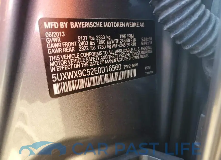 5UXWX9C52E0D16560# 12