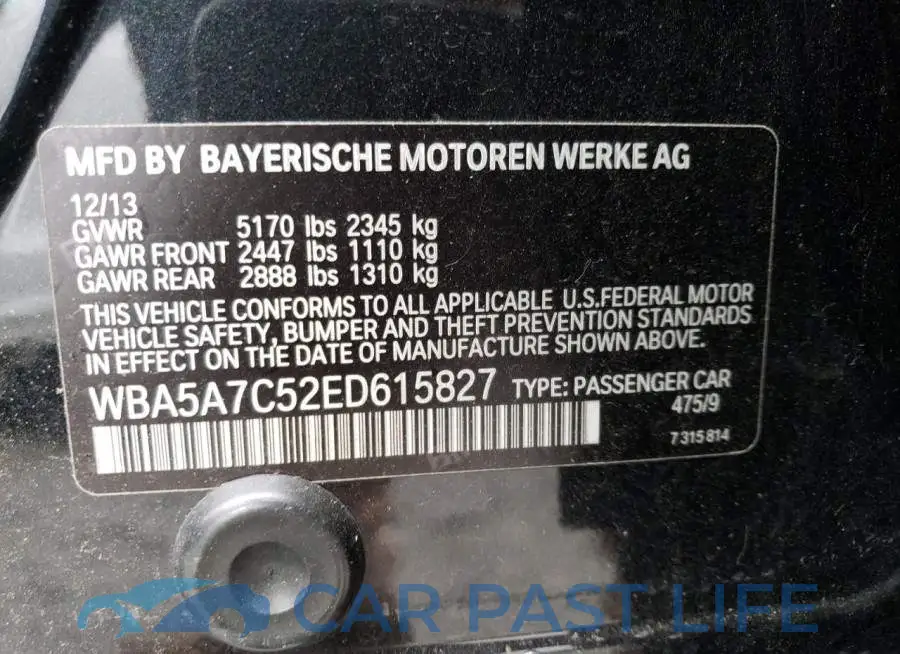 WBA5A7C52ED615827# 12