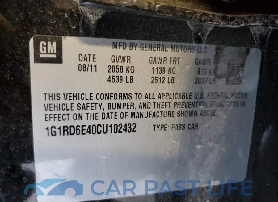 1G1RD6E40CU102432# 12
