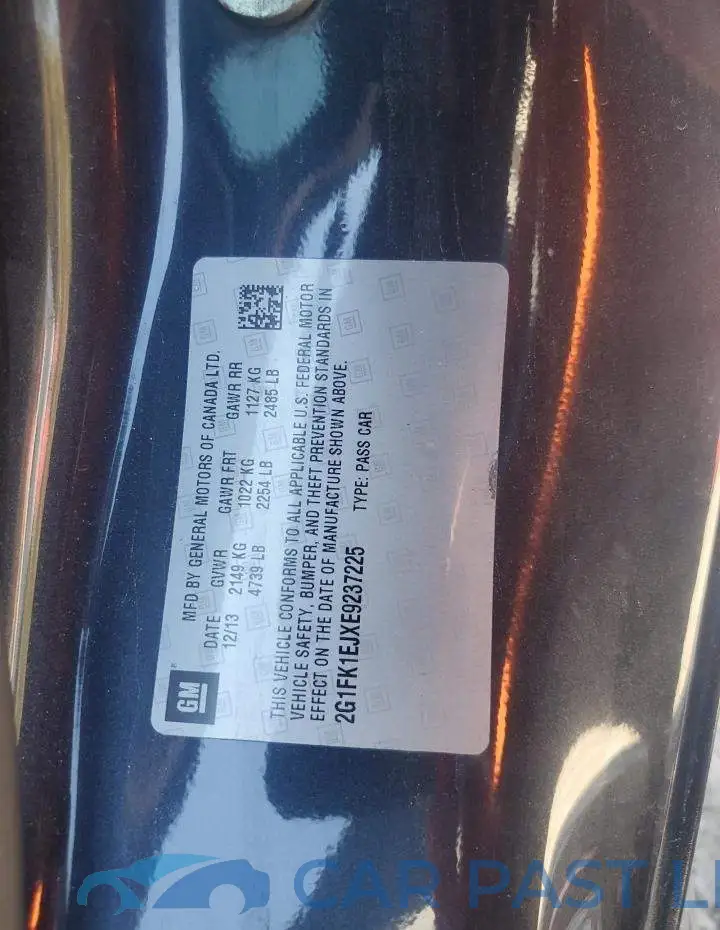 2G1FK1EJXE9237225# 12