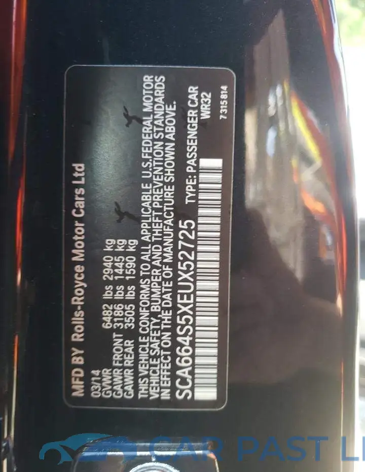 SCA664S5XEUX52725# 12
