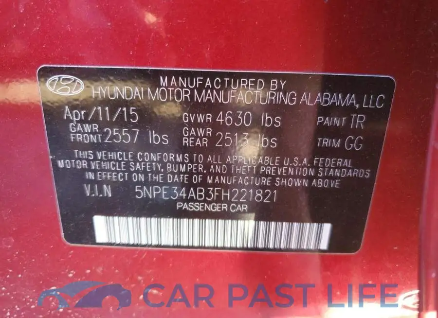 5NPE34AB3FH221821# 12