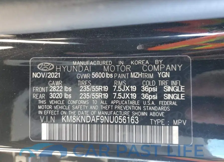 KM8KNDAF9NU056163# 13