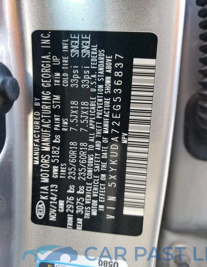5XYKUDA72EG536837# 12