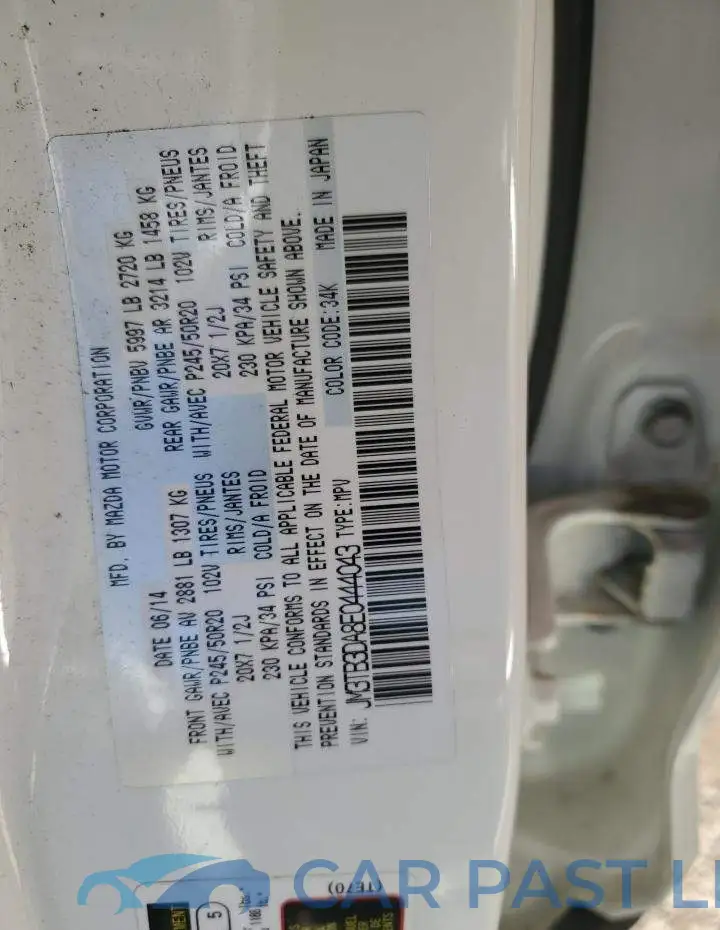JM3TB3DA8E0444043# 13