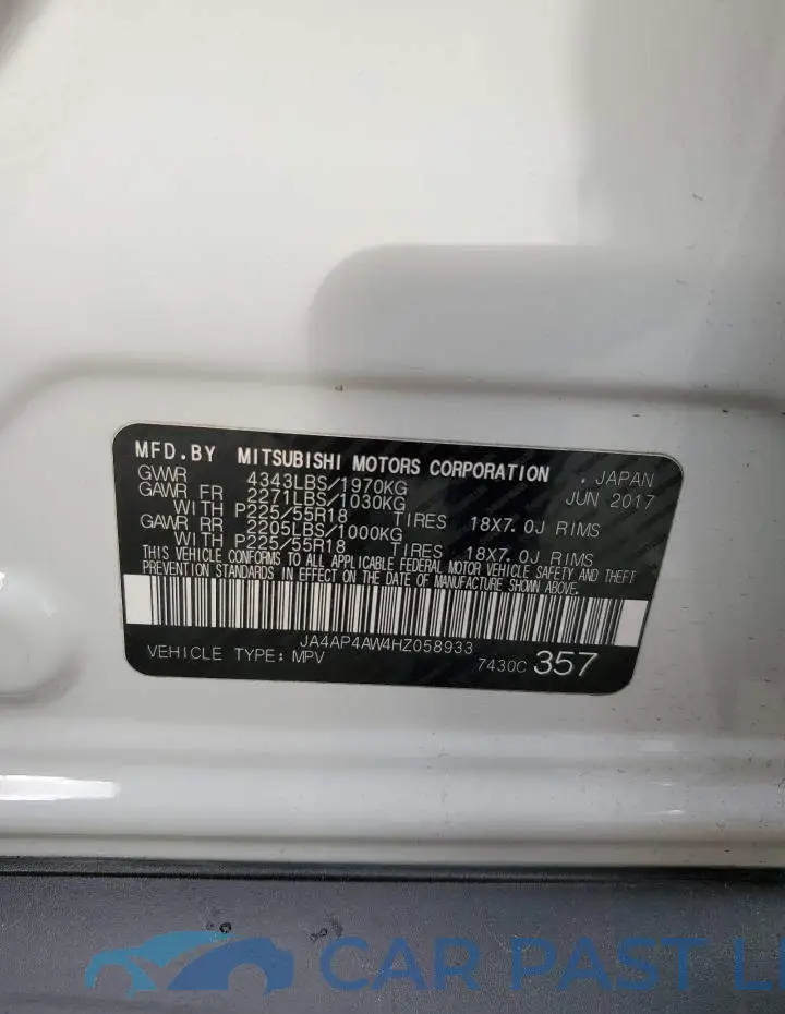 JA4AP4AW4HZ058933# 13