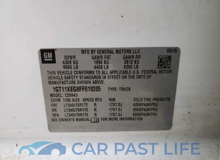 1GT11XEG8FF618205# 12