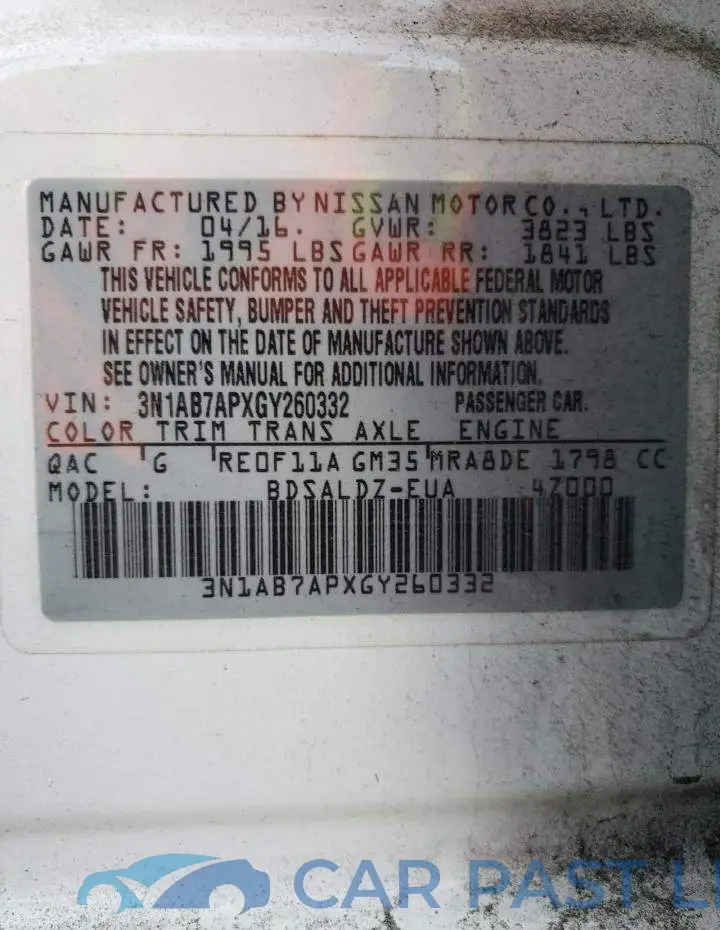 3N1AB7APXGY260332# 12