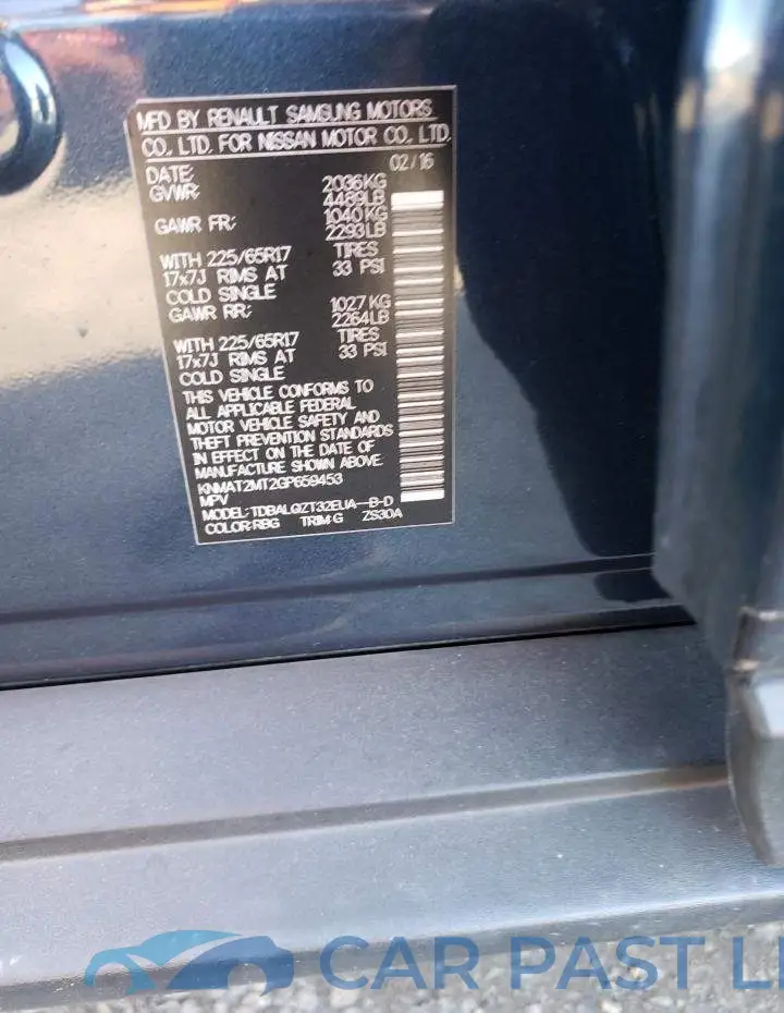 KNMAT2MT2GP659453# 12
