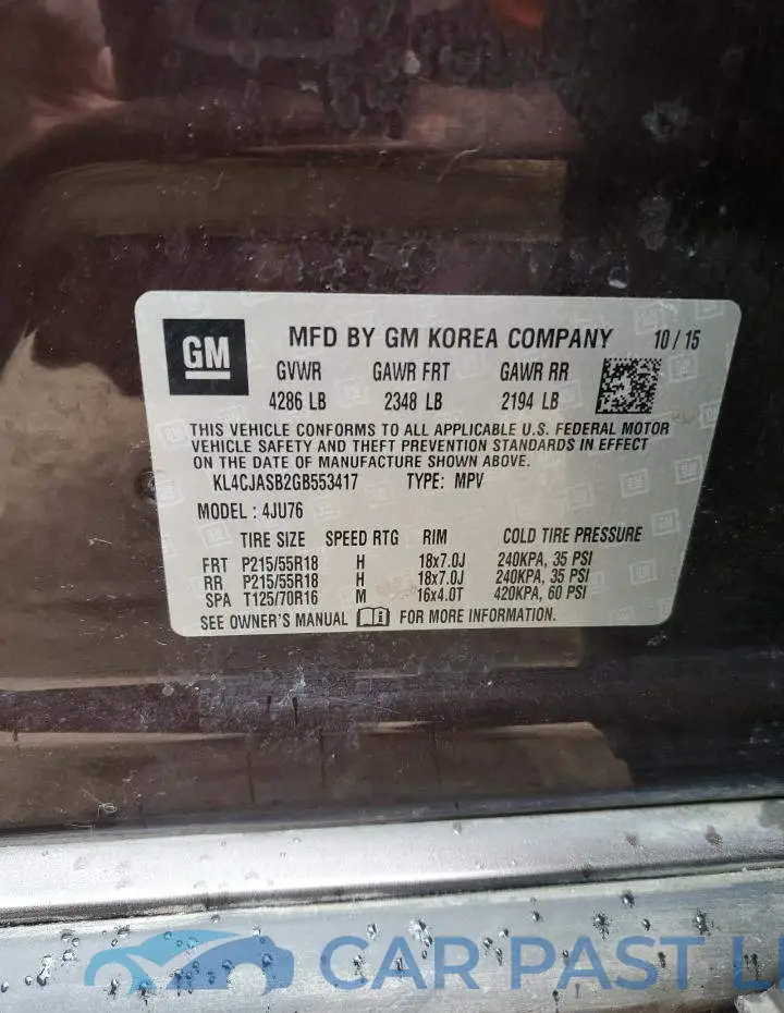 KL4CJASB2GB553417# 13