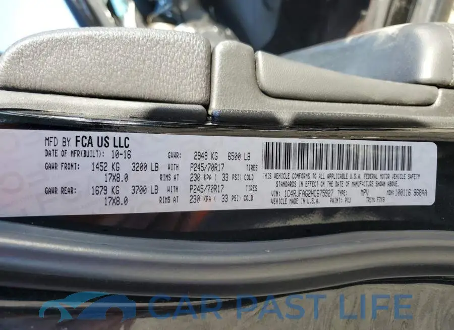 1C4RJFAG2HC675927# 13