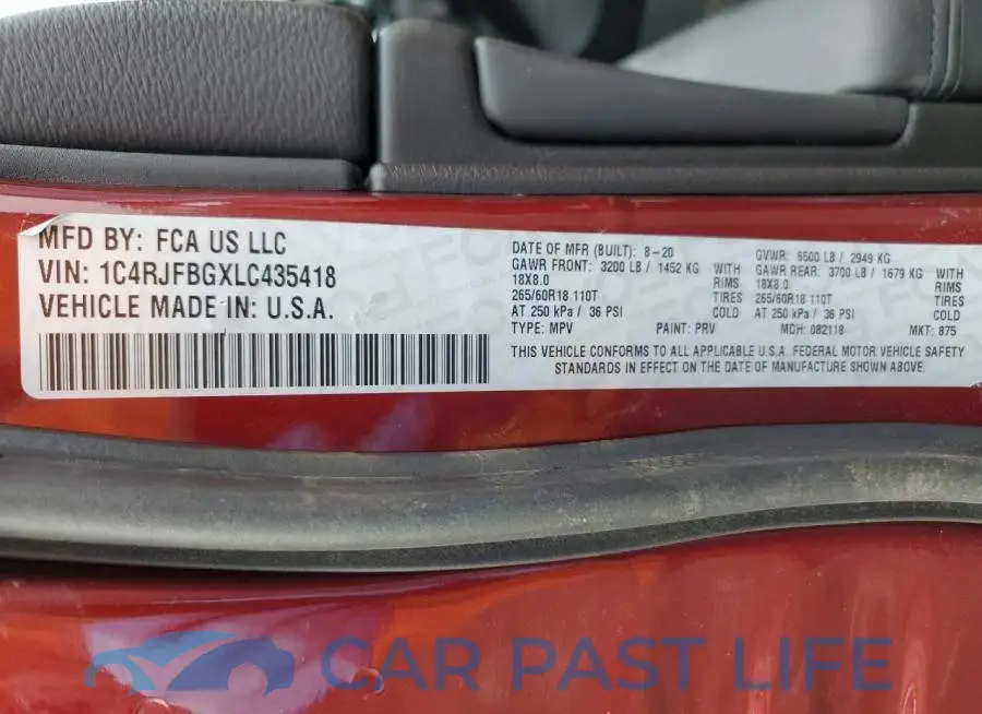1C4RJFBGXLC435418# 13