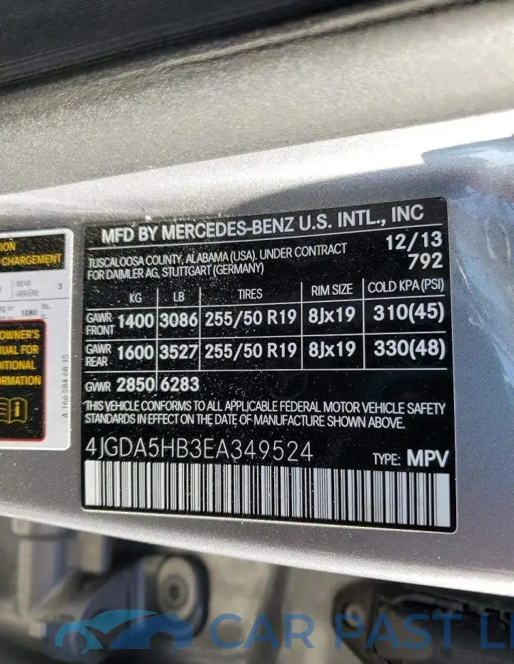 4JGDA5HB3EA349524# 12