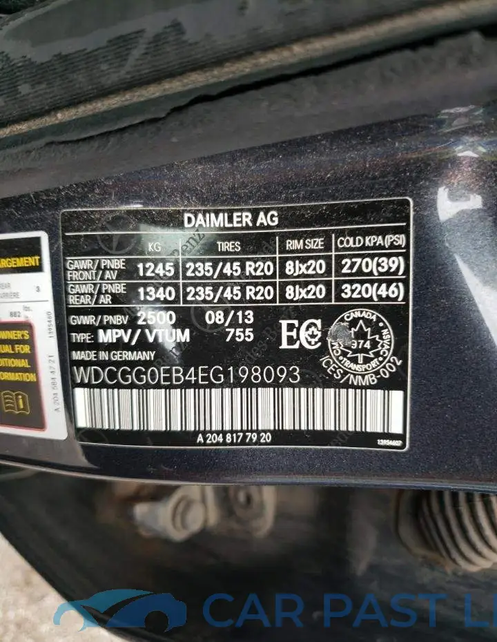 WDCGG0EB4EG198093# 13