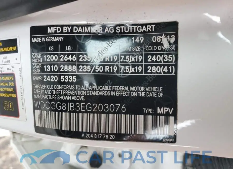 WDCGG8JB3EG203076# 13