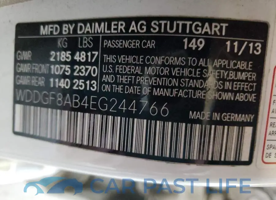 WDDGF8AB4EG244766# 12