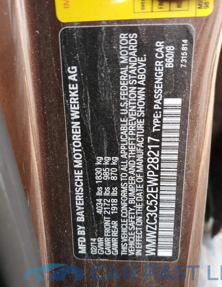 WMWZC3C52EWP28217# 13