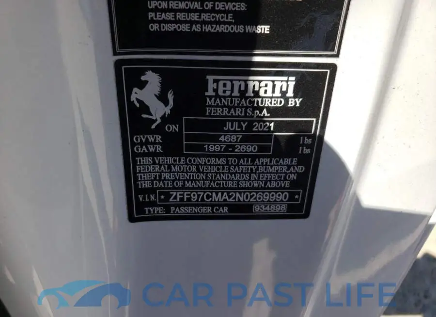 ZFF97CMA2N0269990# 12