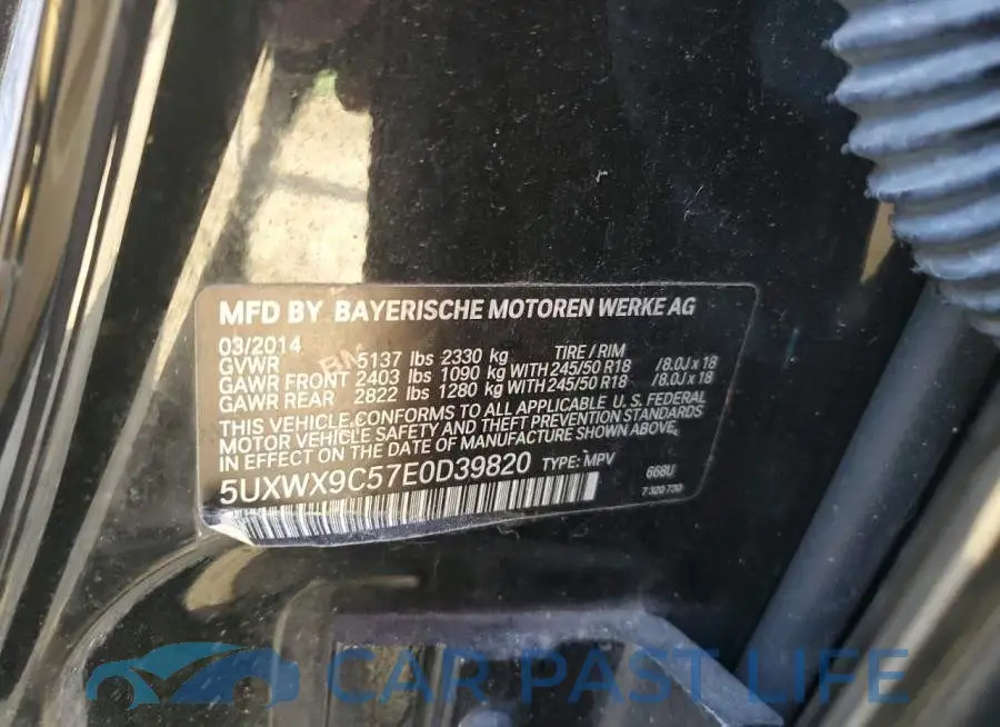 5UXWX9C57E0D39820# 12