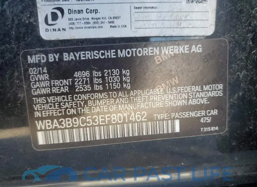 WBA3B9C53EF801462# 12