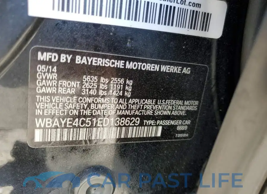WBAYE4C51ED138629# 12
